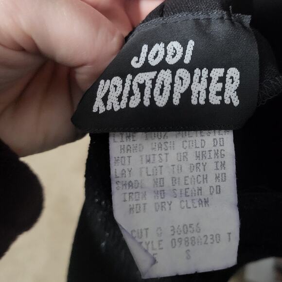 Vintage Jodi Kristopher Little Black Shimmery Sleeveless Dress - Small - Picture 4 of 8